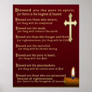 Beatitudes Christliche Plakate
