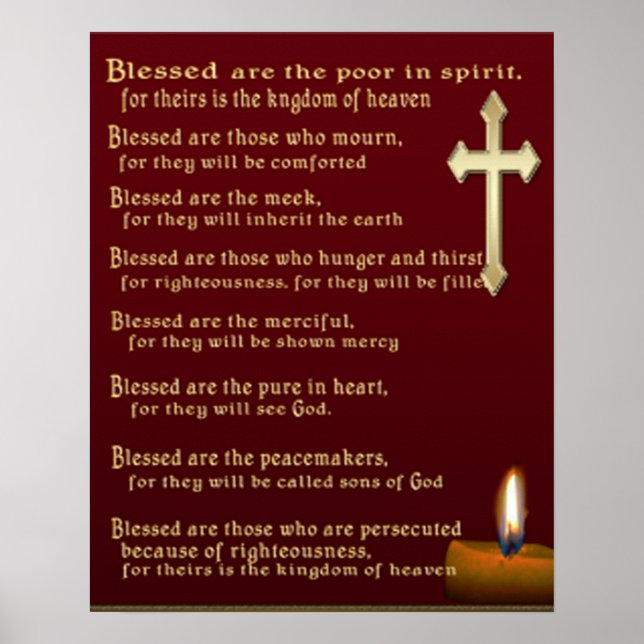 Beatitudes Christliche Plakate (Vorne)
