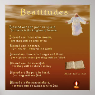 Beatitudes Christliches Poster