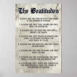 Beatitudes Evangelium Matthew Sermon auf dem Berg Poster