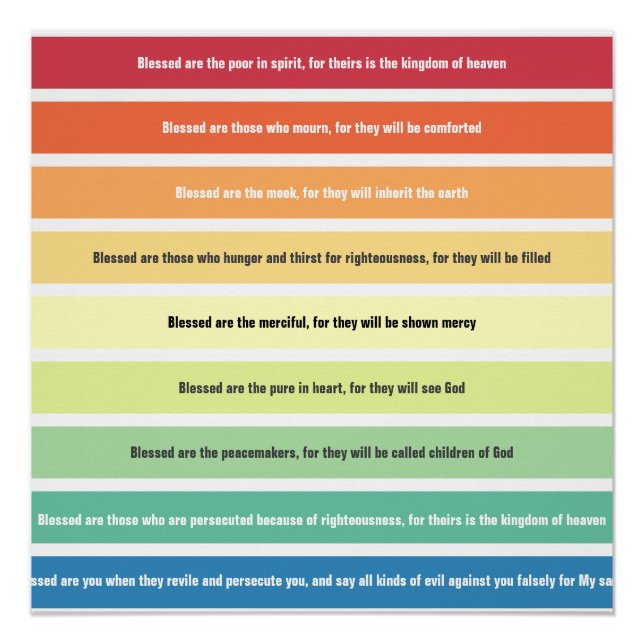 Beatitudes Glossy Poster (Vorderseite)