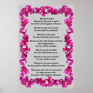 Beatitudes in Bougainvillea Poster