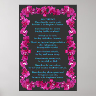 Beatitudes in Bougainvillea Poster