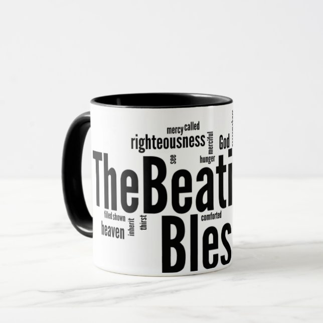 Beatitudes-Kaffee-Tasse Tasse (Vorderseite Links)