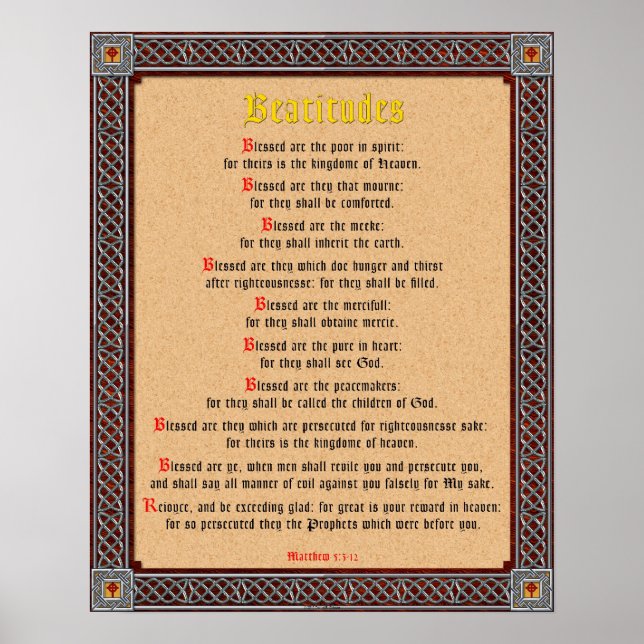 Beatitudes Poster (Vorne)