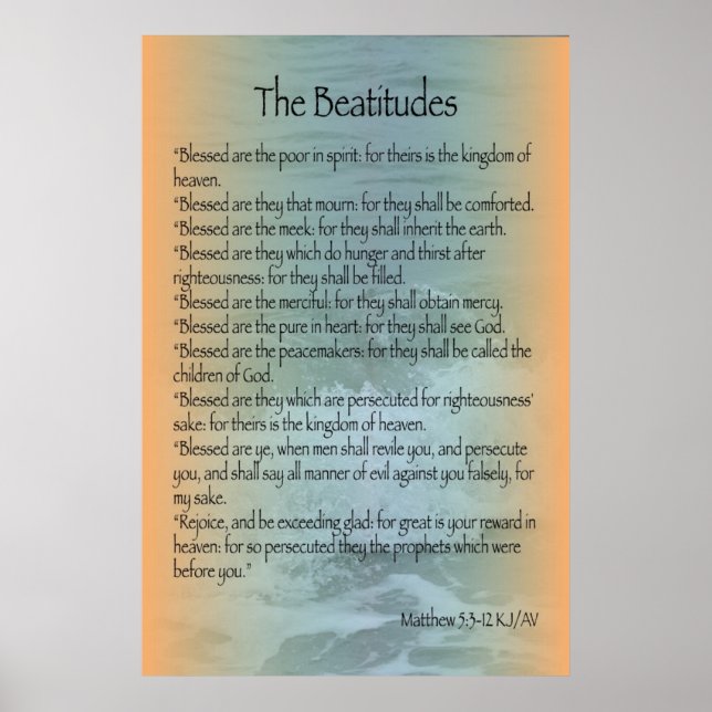 Beatitudes Poster (Sanibel Surf) (Vorne)