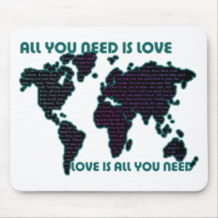 Beatles-alle Welt, die Sie benötigen, ist Liebe Mousepad
