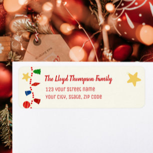 Beatles Garland mit Retro Weihnachtsschmuck