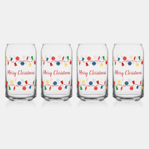 Beatles Garland mit Retro Weihnachtsschmuck Dosenglas