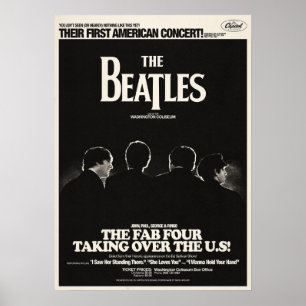Beatles, Klassik Rock, Vintage Band, britische Mus Poster