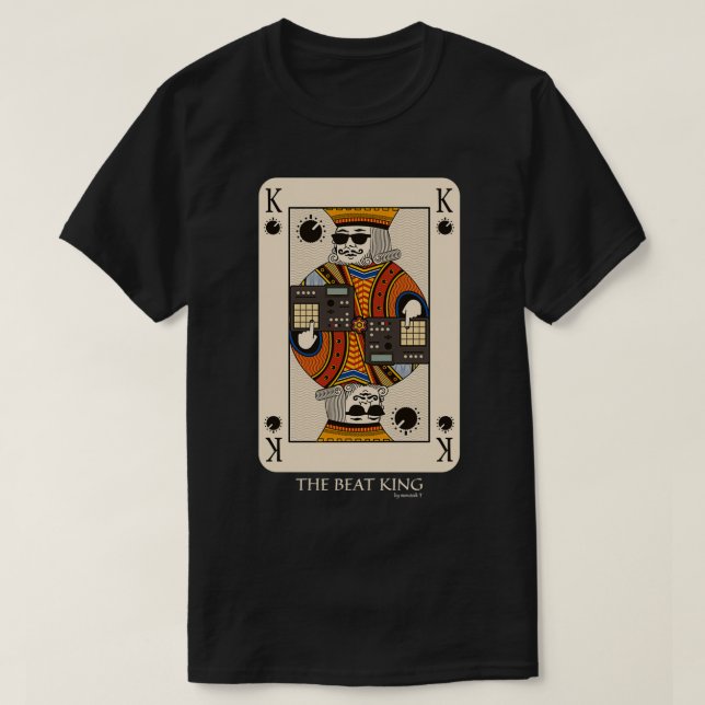 Beatmaker King Card für Musikproduzenten und DJ 1  T-Shirt (Design vorne)