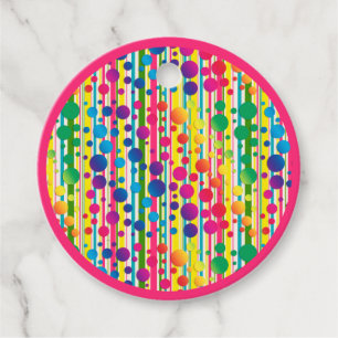 [Beatnik-Blasen] Retro-Polka-Dot gestrichen Rosa Geschenkanhänger