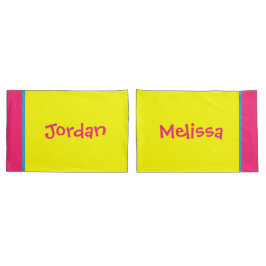 [Beatnik-Blasen] Retro Tupfen-gestreiftes Gelb Kissenbezug