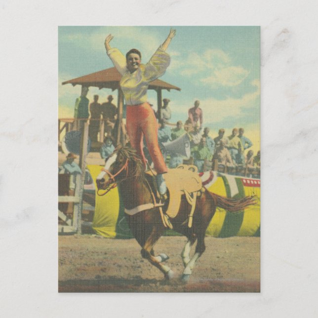 Beatrice-Fassbinder, der einen römischen Stand tut Postkarte (Vorderseite)