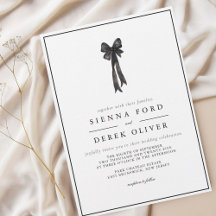 BEATRICE Ribbon Bow Black and White Wedding