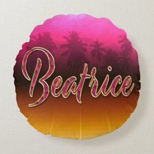 Beatrice Vorname Name golden pink Kissen