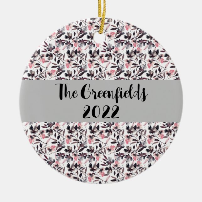 Beatrice Watercolor Gedeckter Urlaub Keramik Ornament (Vorne)