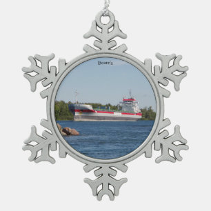 Beatrix-Kugel oder Schneeflocke Schneeflocken Zinn-Ornament