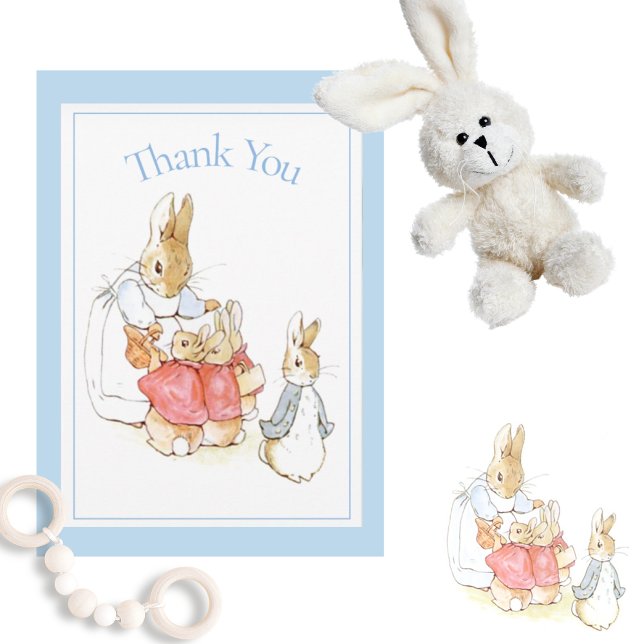 Beatrix Potter Blue Baby Dusche Danke Karte (Von Creator hochgeladen)