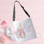 Beatrix Potter Bunny Rabbit Pink Baby Tragetaschen Mit Langen Trägern<br><div class="desc">Süßes kleines Beatrix Potter Hasen mit hübsch rosa Blume. Ideal für eine Babytasche zur Tasche aller Babybedürfnisse für einen Nachmittagsausflug oder einen Ausflug zum Sitterhaus. Einfach zu bewundern. 100% Kundenzufriedenheit mit "Zazzle"</div>