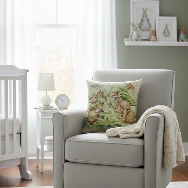 Beatrix Potter Bunny Throw Kissen (Von Creator hochgeladen)