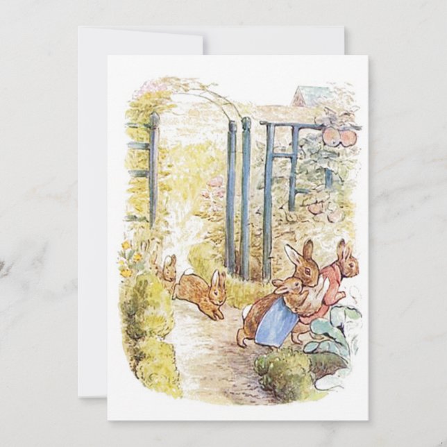 Beatrix Potter Geburtstagsparty Einladung (Vorderseite)