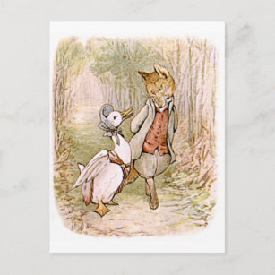 Beatrix Potter, Jemima Puddle Duck, Tod Postkarte