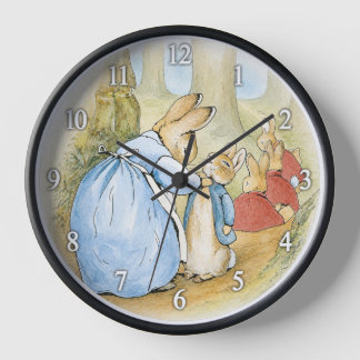 Beatrix Potter - Peter Hase Familie Uhr