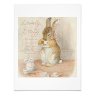 Beatrix Potter Peter Rabbit Bunny Tea Party Fotodruck