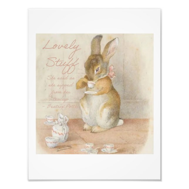 Beatrix Potter Peter Rabbit Bunny Tea Party Fotodruck (Vorne)