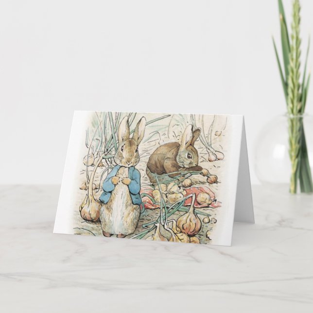 Beatrix Potter Peter Rabbit und Benjamin Bunny Karte (Vorderseite)
