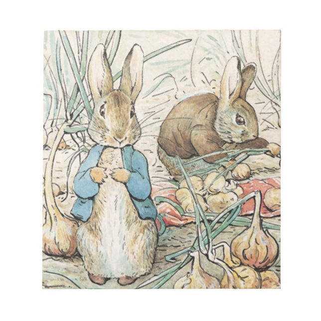 Beatrix Potter Peter Rabbit und Benjamin Bunny Notizblock (Vorderseite)