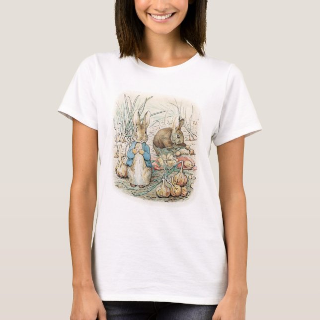 Beatrix Potter Peter Rabbit und Benjamin Bunny T-Shirt (Vorderseite)