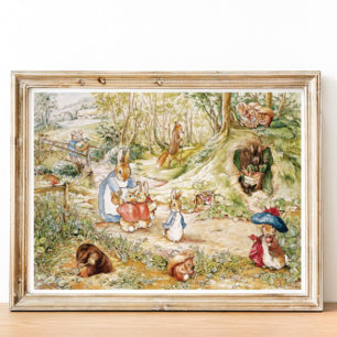 Beatrix Potter Peter und Friends Forest Walk Poster
