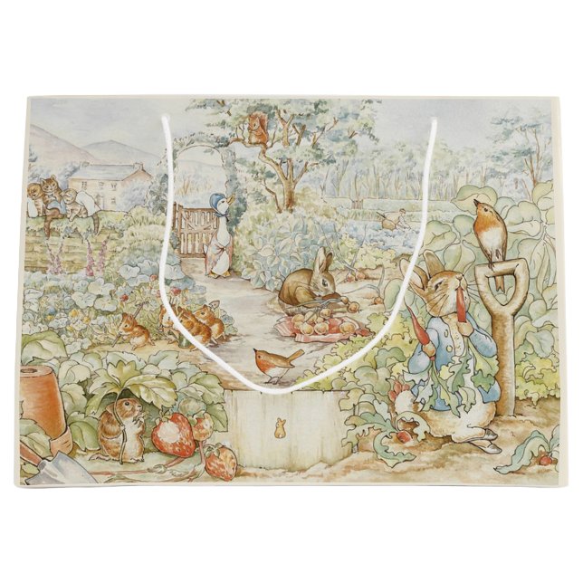 Beatrix Potter Peter und seine Freunde im Garten Große Geschenktüte (Vorderseite)