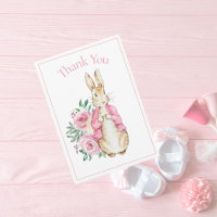 Beatrix Potter Pink Floral Baby Dusche Vielen Dank