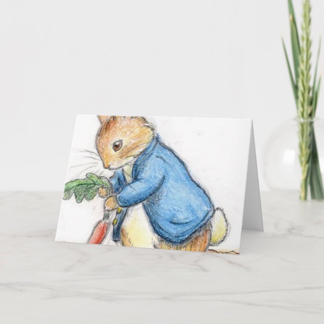 Beatrix Potter Rabbit Carrot Karte (Vorderseite)