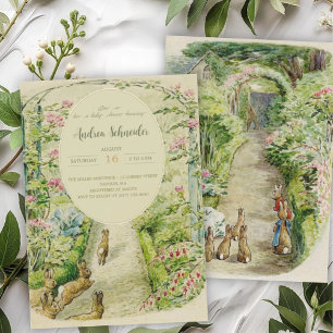 Beatrix Potter Romantic Garden Bunny Baby Dusche Einladung