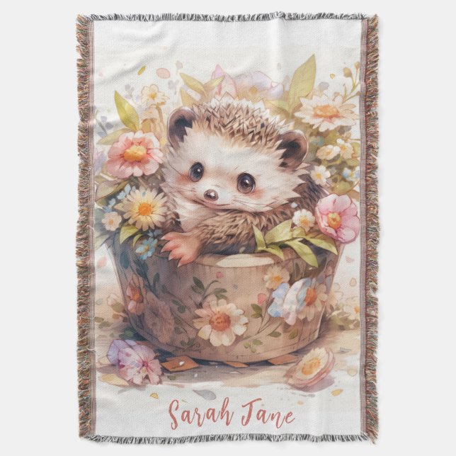Beatrix Potter Style Baby Igel Throw Blanket Decke (Vorderseite Vertikal)