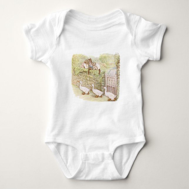 Beatrix Potter, Tom Kitten, Jemima Puddle Duck Baby Strampler (Vorderseite)