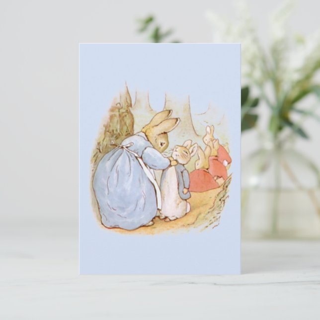 Beatrix Potter Vintag Blank Dankeschön Karte (Stehend Vorderseite)