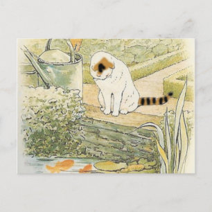 Beatrix Potter - weiße Katze Postkarte