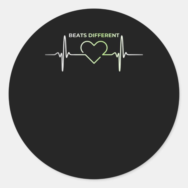 Beats Different Runder Aufkleber (Vorderseite)