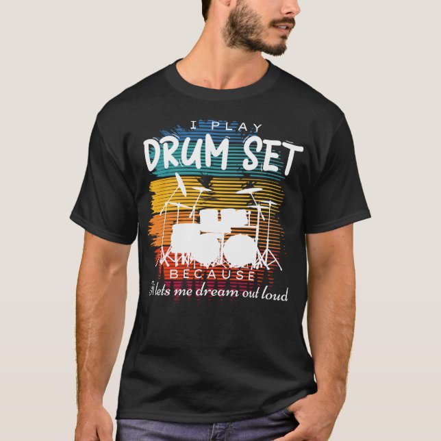 Beats of Imagination: Drum Set Dream Symphony T-Shirt (Vorderseite)