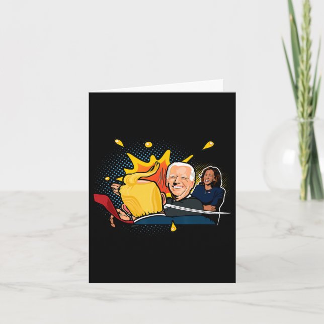 Beats Trump 2024 Wahlunterstützung Joe Biden Karte (Vorderseite)