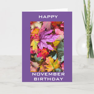 ***BEATUTIFUL NOVEMBER GEBURTSTAG GREETING*** FEIERTAGSKARTE