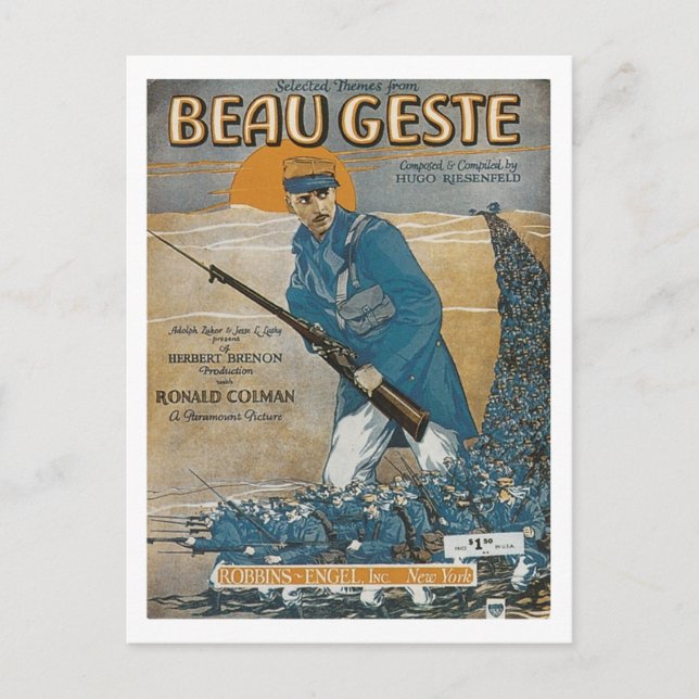 Beau Geste Vintag Songbook Cover Postkarte (Vorderseite)