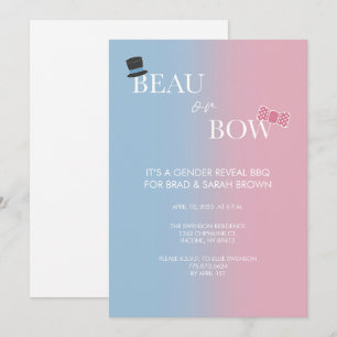 Beau oder Bow Gender Reveal Party Einladung