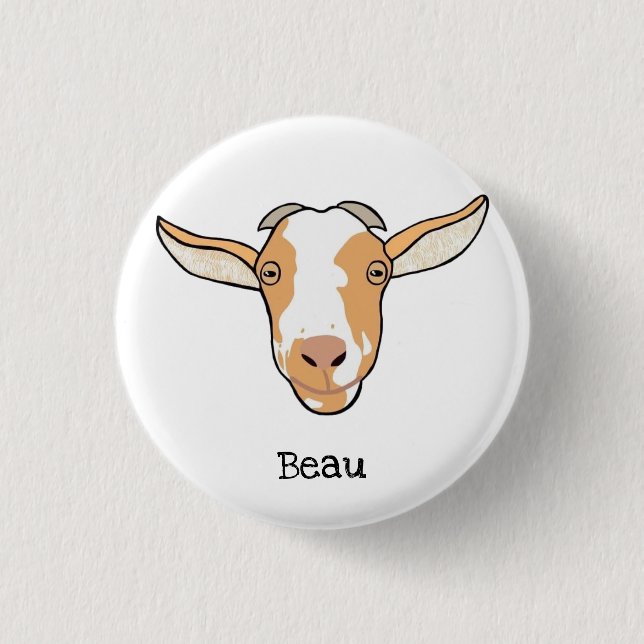 Beau the Goat Abzeichen Button (Vorderseite)