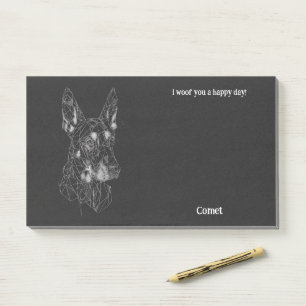 Beauceron Abstrakt Art Dog Name Post-it Klebezettel